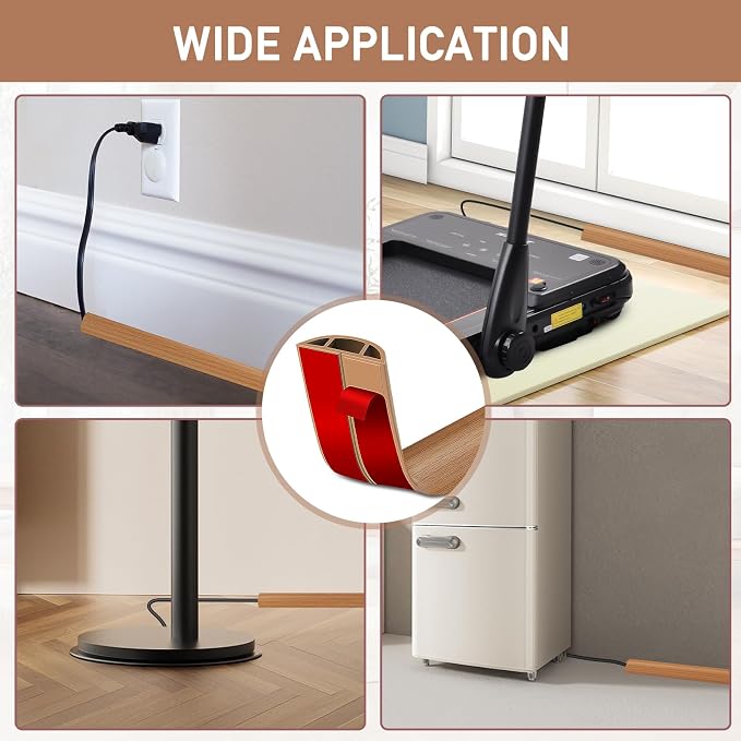 Floor Cord Cover Self Adhesive Cord Hider Floor Extension Cord Covers
