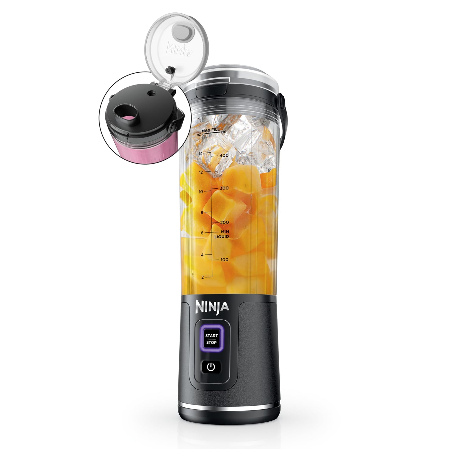 Ninja Blast Portable Blender, Cordless,18oz Vessel, Vanilla Bean, BC151VB