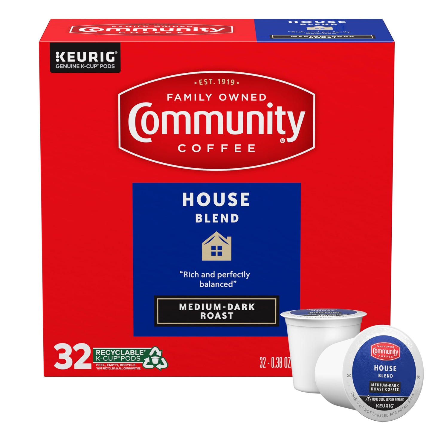 Community Coffee Grandma's Sugar Cookie Keurig K-Cup Pods, Limited Edition Holiday Flavor, Natural Ingredients, 10 Count (Pack of 6)