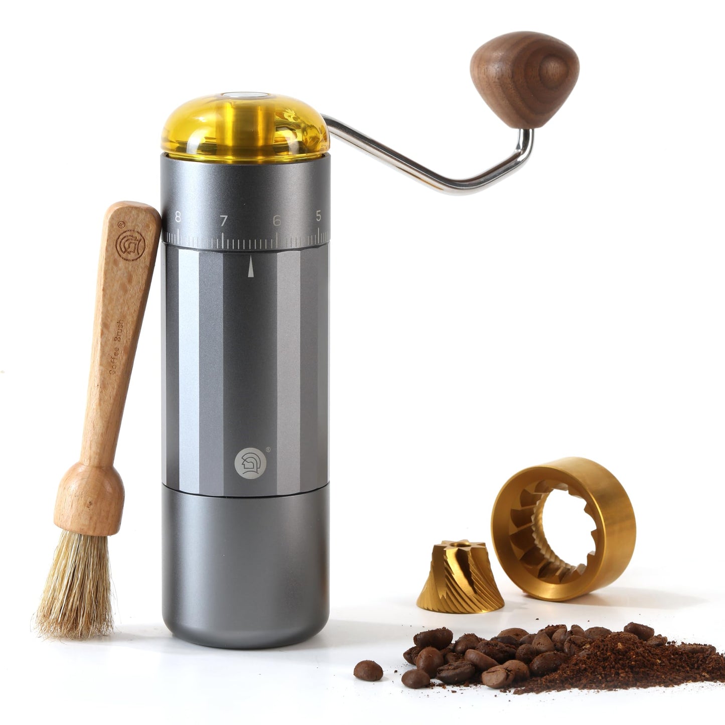 CUFEJORO Manual Coffee Grinder, Z5 Hand Coffee Grinder with 25g Capacity External Adjustable Knob, Manual and Electric Dual Mode grinder, Espresso, Mocha, Pour-over, French Press Green