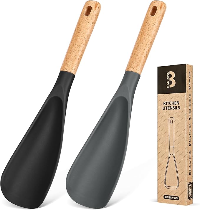 Badiano Silicone Cooking Spoon for Nonstick Cookwares, Multi-function,13.4"