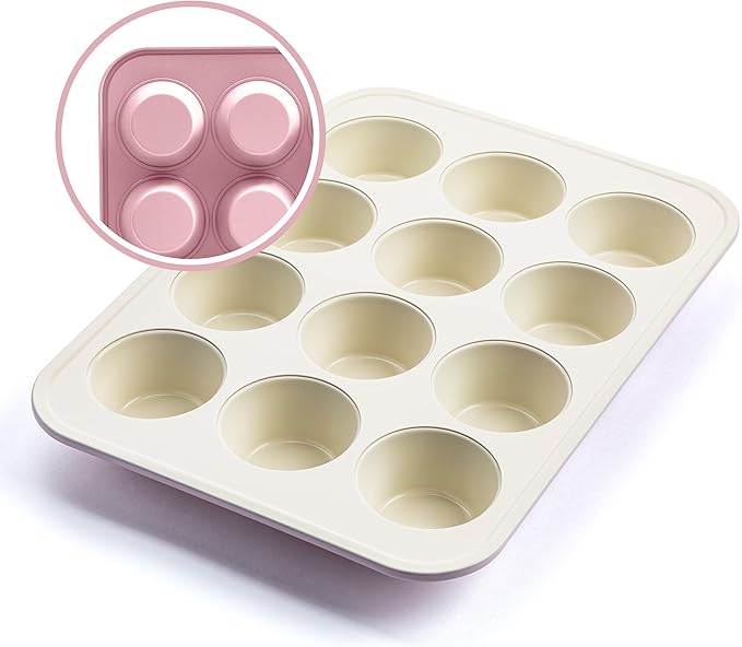 GreenLife 12 Cup Ceramic Nonstick Muffin Pan, Navy
