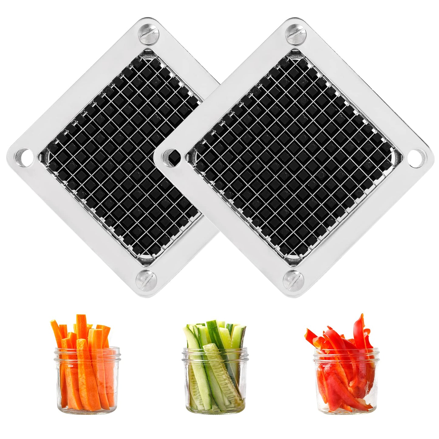 WICHEMI Chopper Blade 1/4" Inch Commercial Vegetable Dicer Blades, 2 Pack