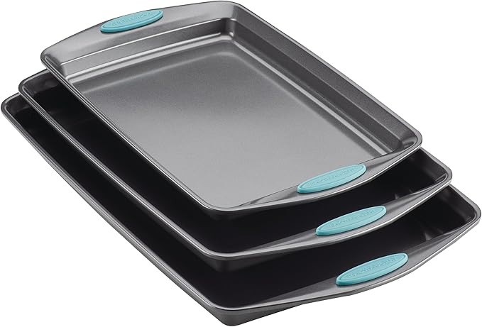 Rachael Ray Nonstick Bakeware Cookie Pan Set, 3-Piece