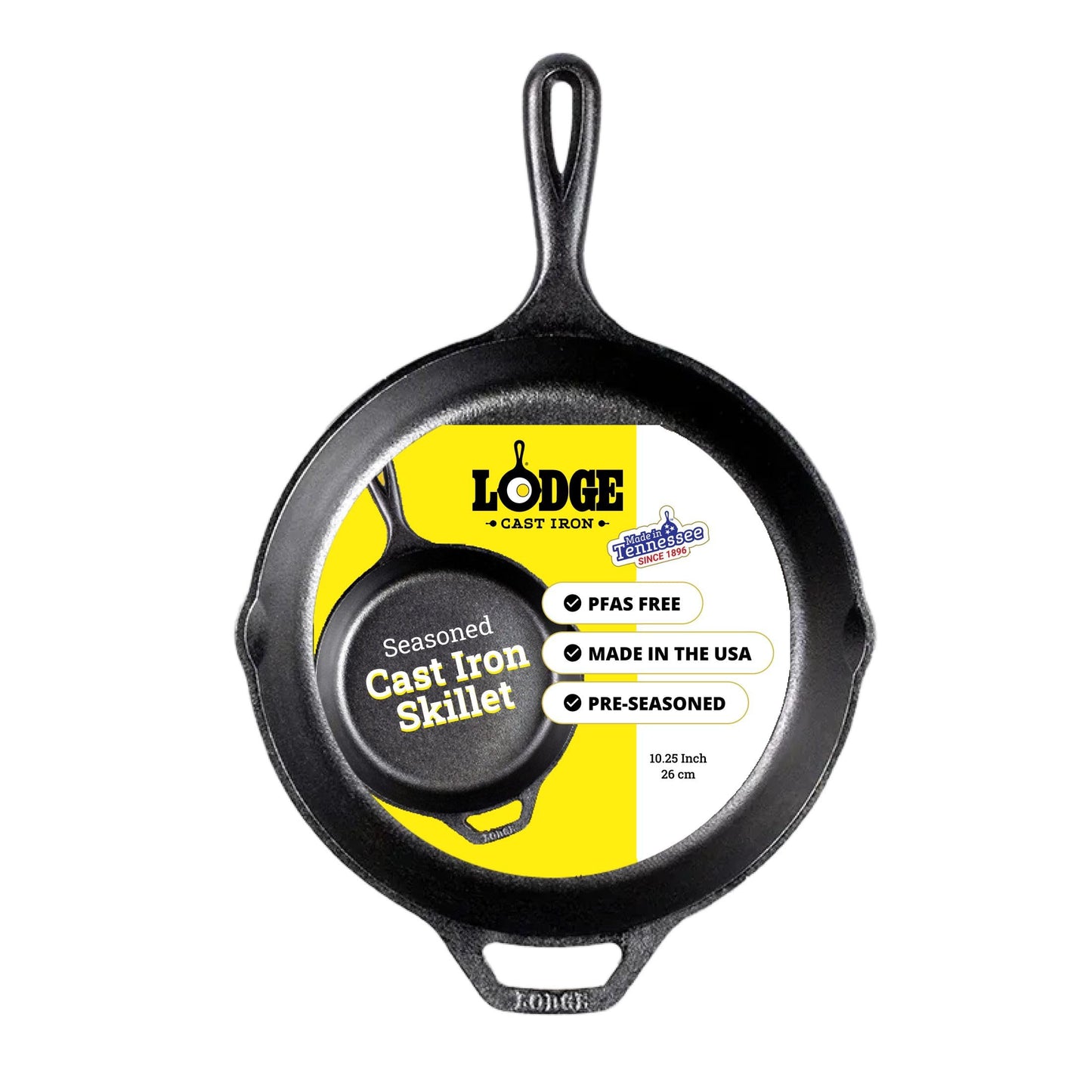Lodge Pre-Seasoned Cast Iron Skillet, PFAS-Free, 13.25 Inches