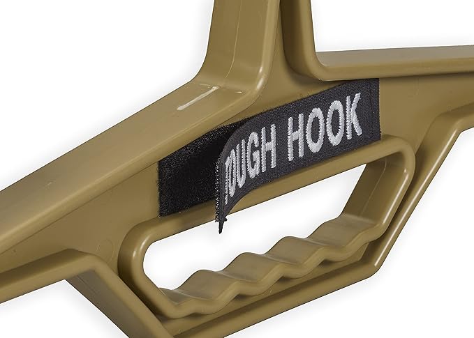 Tough Hook Gen2 Heavy Duty Plastic Hanger, Tan, 200 lbs Capacity, 1" x 5" Loop ID Strip Included