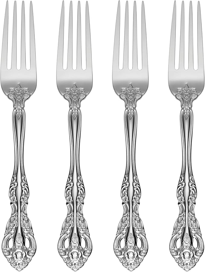 Oneida Michelangelo Dinner Forks Silverware Set for 4, Flatware