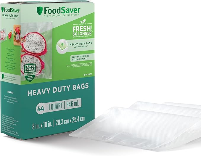 FoodSaver Gallon Vacuum Seal Bags, Heavy Duty, 28 Pack, Extended Life for Freshness, Enhanced Protection
