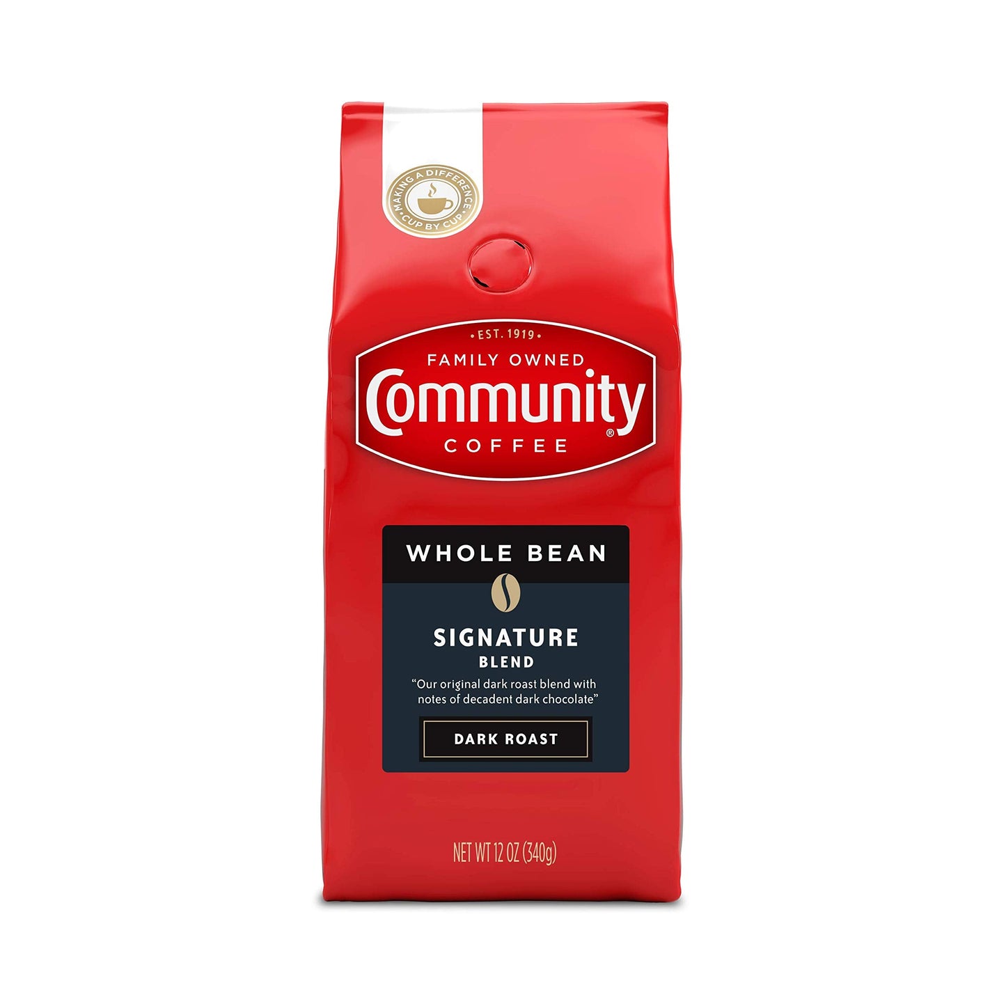 Community Coffee Dark & Bold Espresso Blend, Dark Roast Whole Bean Coffee, 11 Ounce Bag (Pack of 1)