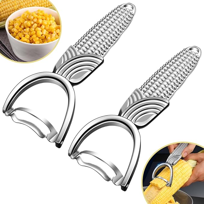 AUPJICX Corn Peeler for Corn on the Cob,2026 Upgraded corn cob stripper tool,Corn on the Cob Remover,Corn Cob Stripper tool Easy to Clean,Sweet Corn Cutter,Corn Cob Peeler