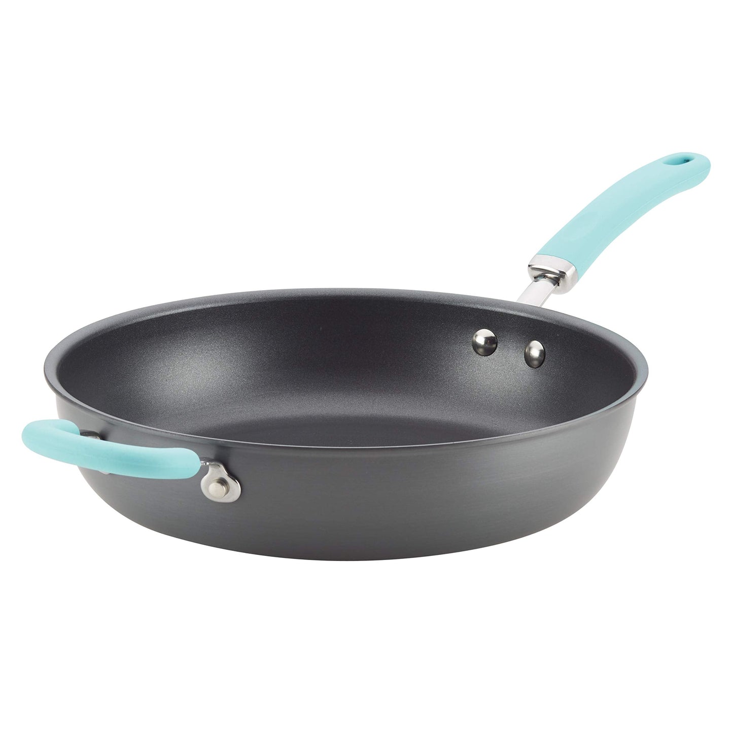 Rachael Ray Create Delicious Deep Hard Anodized Nonstick Frying Pan / Fry Pan / Hard Anodized Skillet - 10.25 Inch, Gray