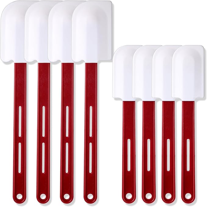 Norme 4 Pcs Rubber Spatulas Silicone Heat Resistant, 10 Inch