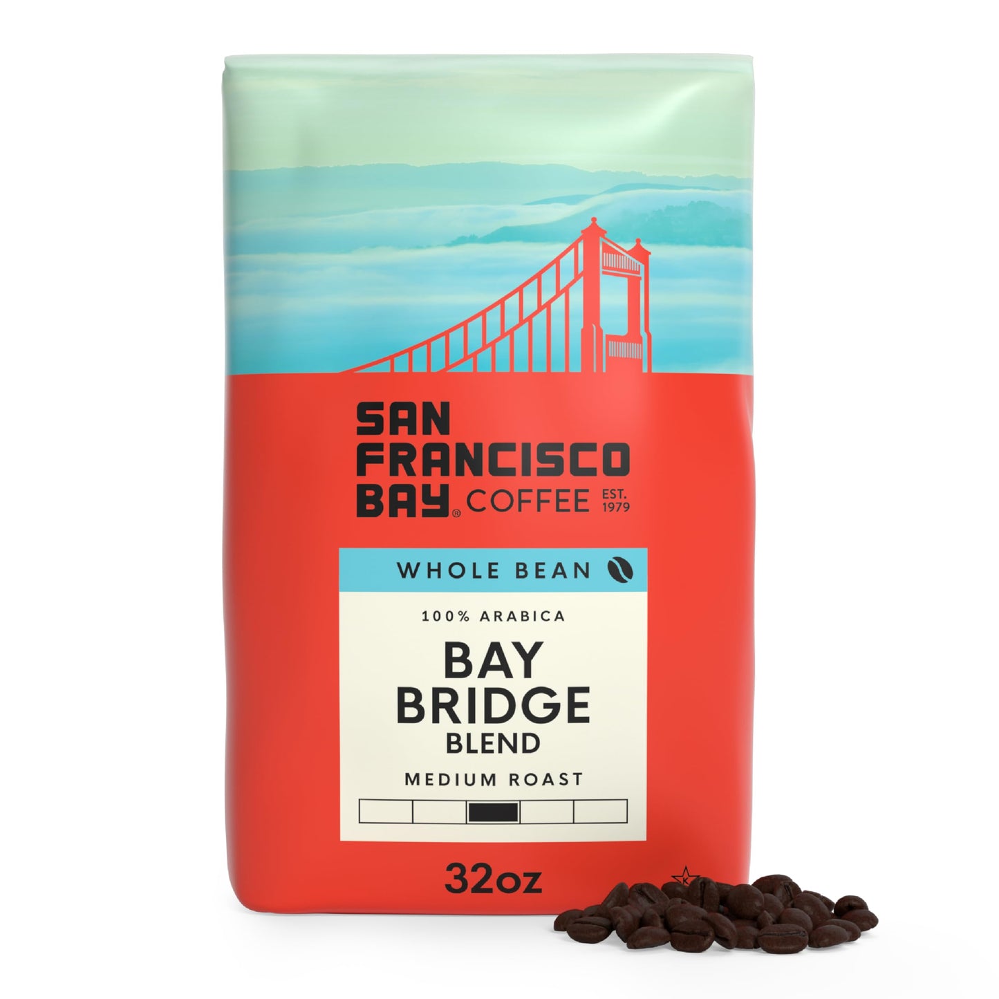 San Francisco Bay Coffee DECAF Gourmet Blend Whole Bean Coffee, 2 lb bag