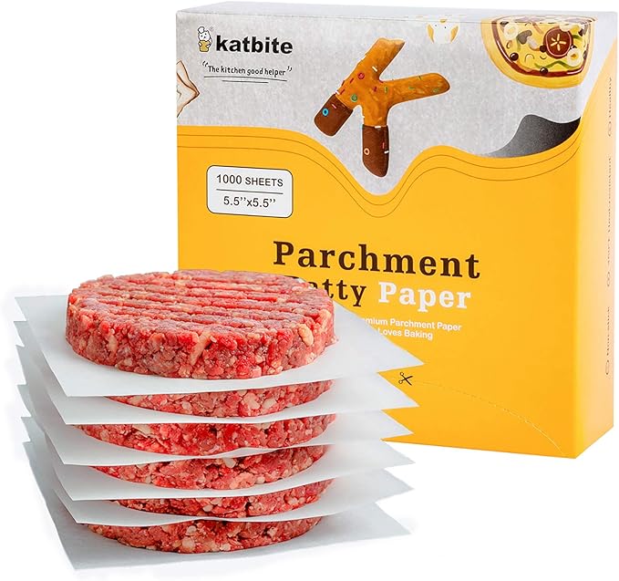 Katbite 200Pcs 9x13 inch Heavy Duty Parchment Paper Sheets, Precut Parchment Paper for Quarter Sheet Pans Liners, Baking Cookies, Bread, Meat, Pizza, Toaster Oven (9"x13")