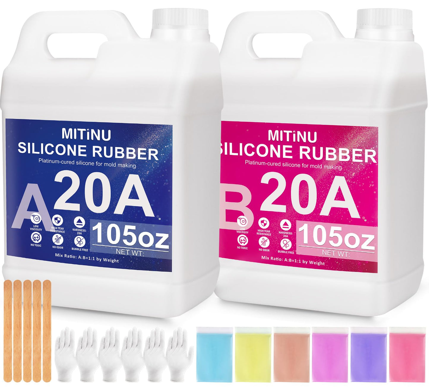 MITINU Silicone Mold Making Kit 282oz - 20A Liquid Silicone Rubber