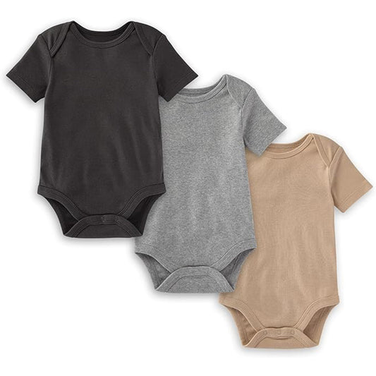 Burt's Bees Baby Unisex Baby Bodysuits 100% Organic Cotton Infant Gender Neutral Short Sleeve One Piece Outfit, NB - 24M