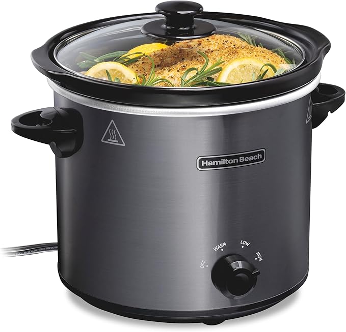 Hamilton Beach 6 Quart Slow Cooker With 3 Cooking Settings