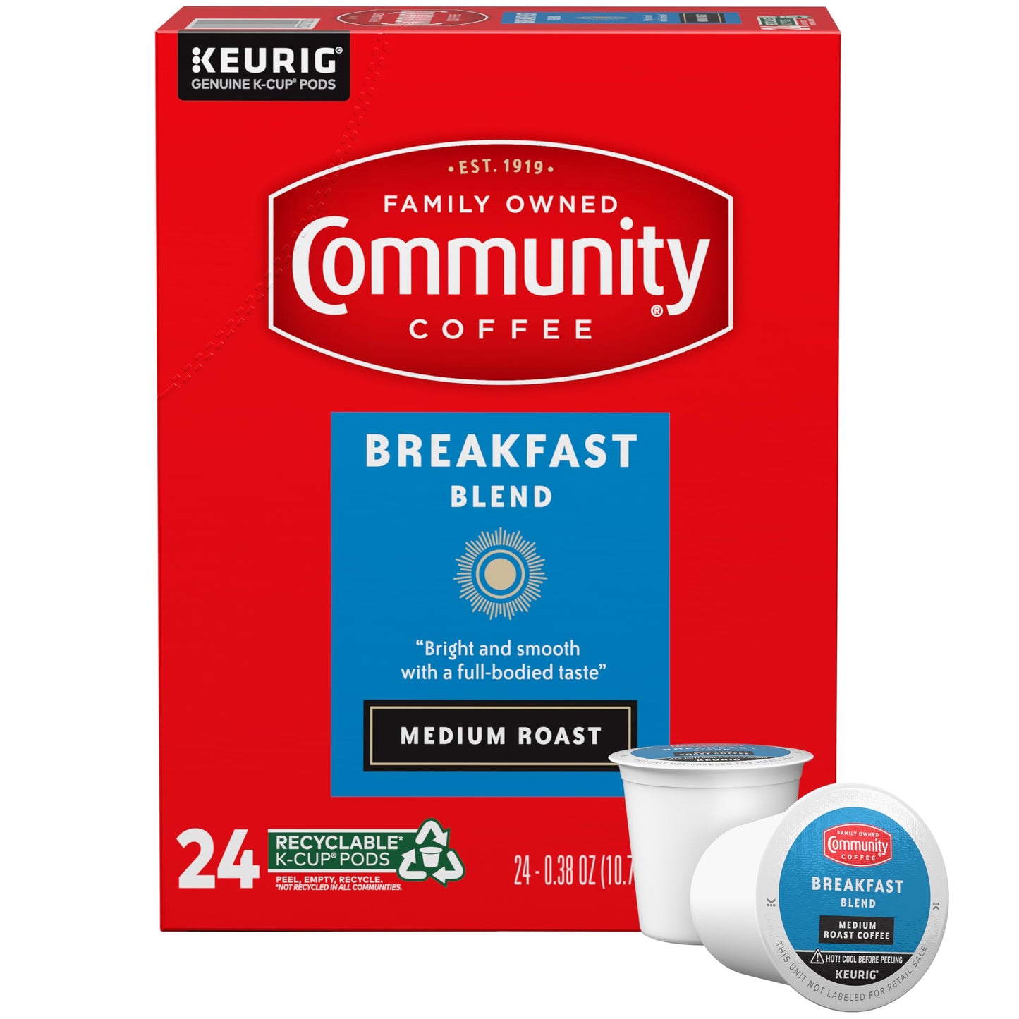 Community Coffee Grandma's Sugar Cookie Keurig K-Cup Pods, Limited Edition Holiday Flavor, Natural Ingredients, 10 Count (Pack of 6)