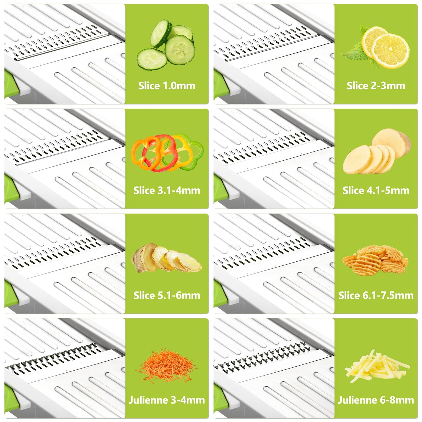 Foyucool Mandoline Slicer for Kitchen, Adjustable Vegetable Potato Slicer