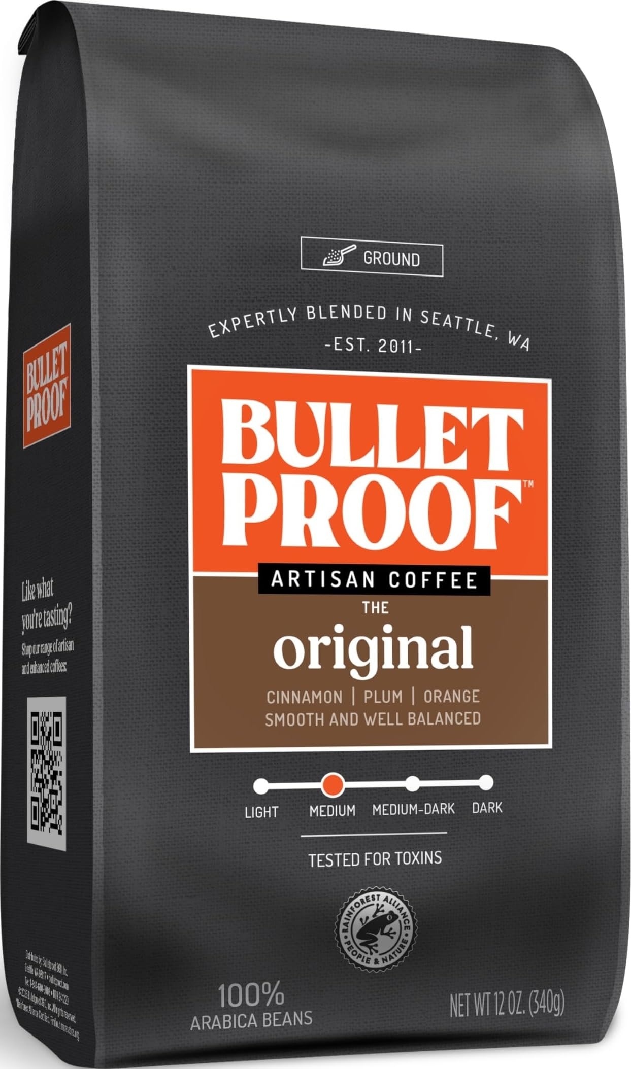Bulletproof Original Medium Roast Ground Coffee, 12 oz