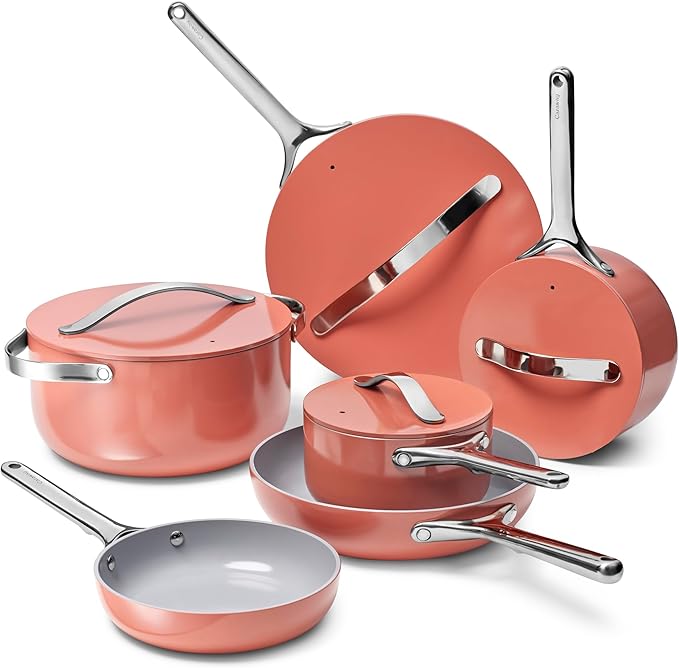 Caraway 16-Piece Deluxe Non-Stick Ceramic Cookware Set