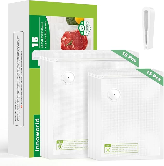 Compact Handheld Vacuum Sealer Machine for Food with 14 Reusable Bags