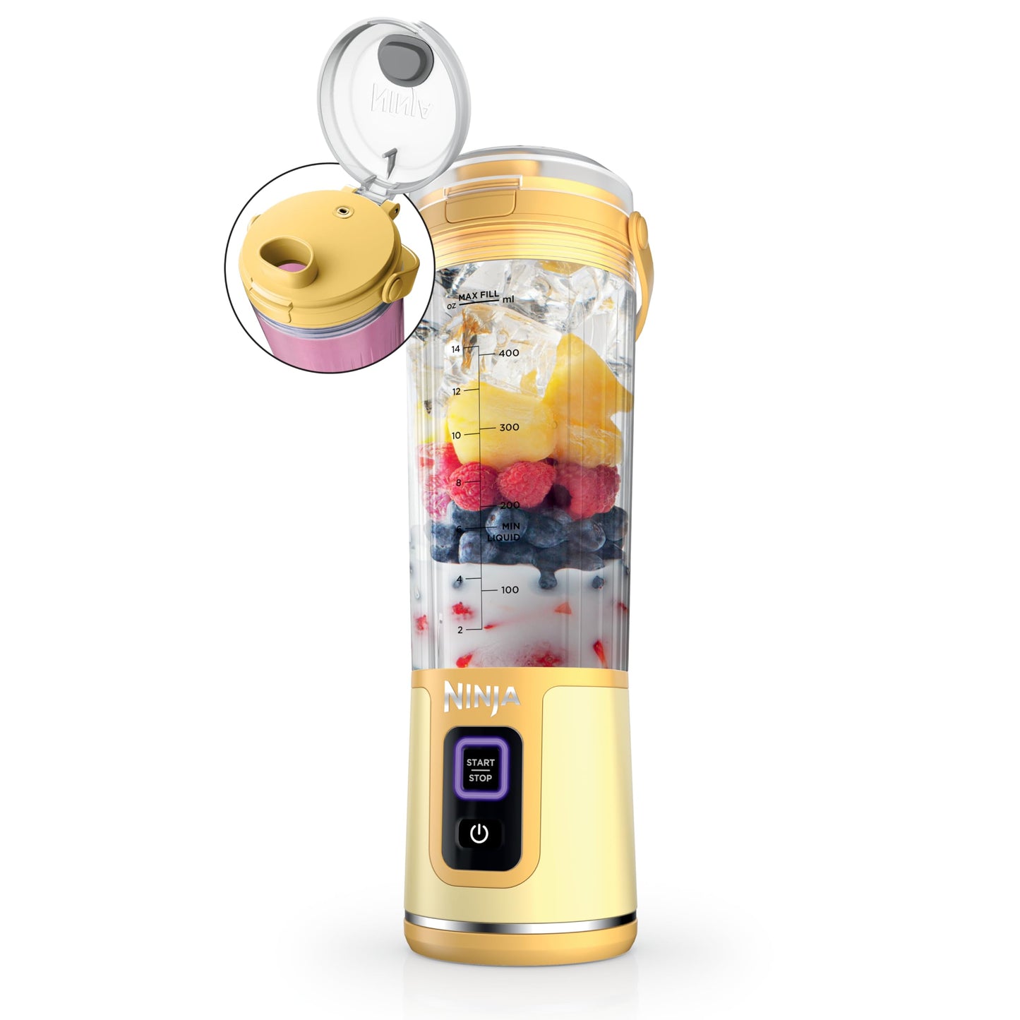Ninja Blast Portable Blender, Cordless,18oz Vessel, Vanilla Bean, BC151VB