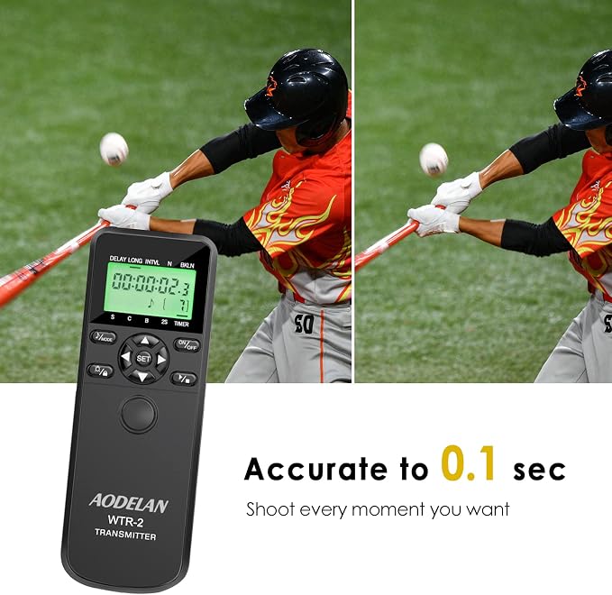 AODELAN Wireless Remote Control Shutter Release Timer intervalometer