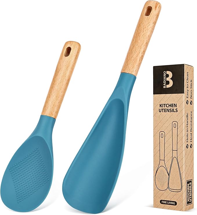 Badiano Cooking Spoon and Rice Scooper for Nonstick Cookware,Multi-function