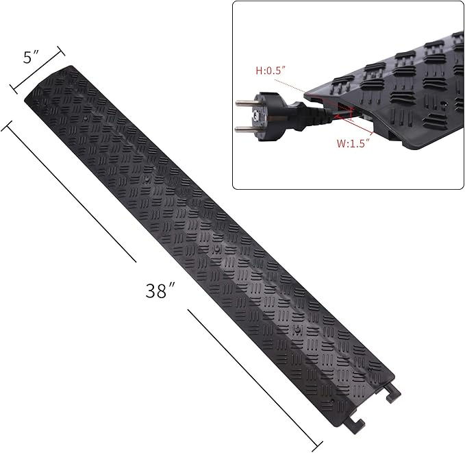 Small 1 Piece - Floor Cord Cover Cord Protector Drop Over Drop Trak Cable Ramp
