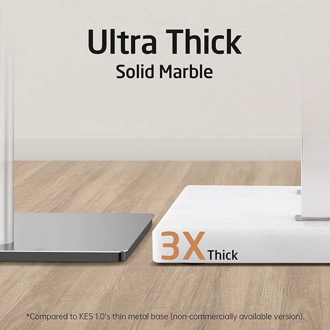 KES Standing Towel Rack for Bathroom with Marble Base, 2-Tier Towel Rack Stand for Floor, SUS304 Stainless Steel Polished Finish, BTH217