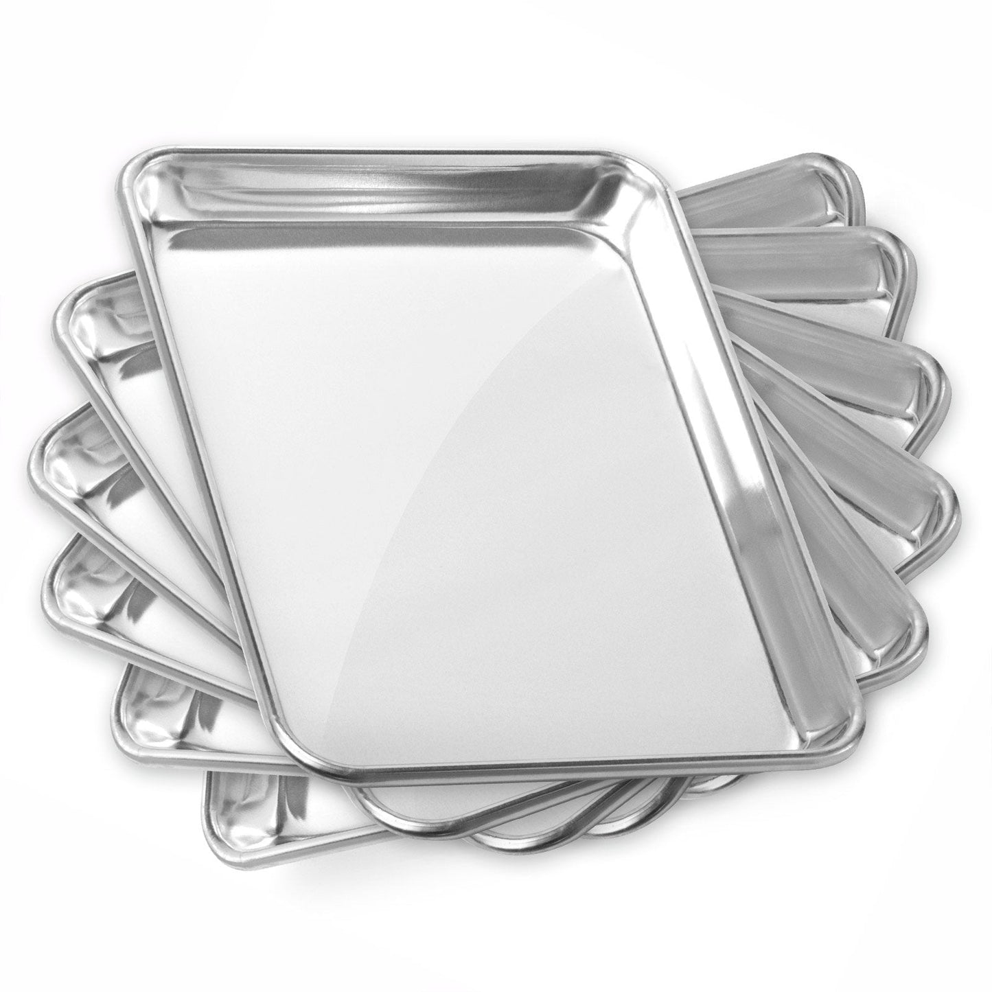 GRIDMANN 13" x 18" Commercial Grade Perforated Aluminum Baking Sheet Pan, Half Size Baking Tray - 6 Pans