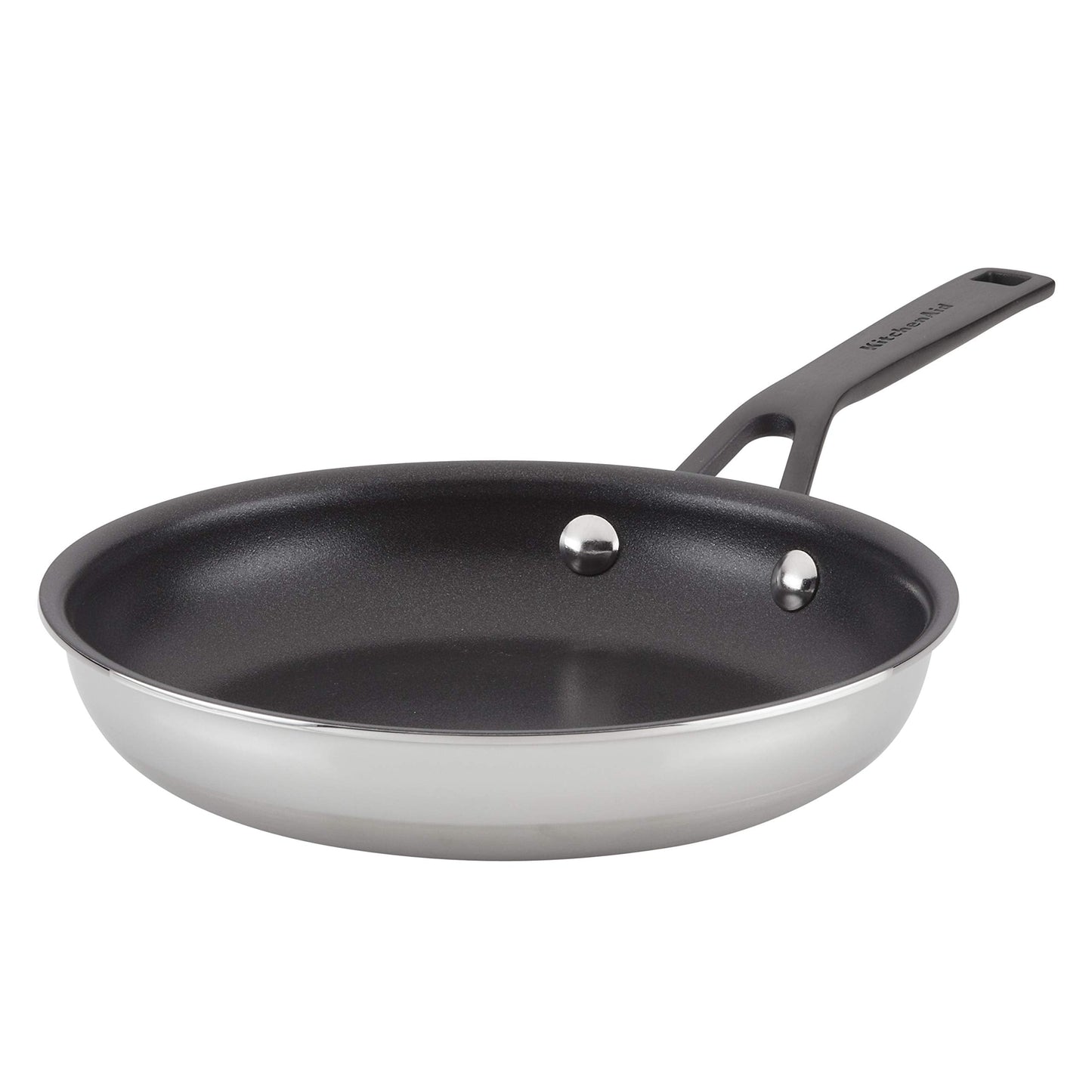 KitchenAid 5-Ply Clad Polished Stainless Steel Frying Pan/Skillet, 10 Inch - Stainless Steel