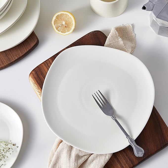 Stone Lain Delilah Dinner Plate 6-Piece Dish Set, Porcelain, Peach
