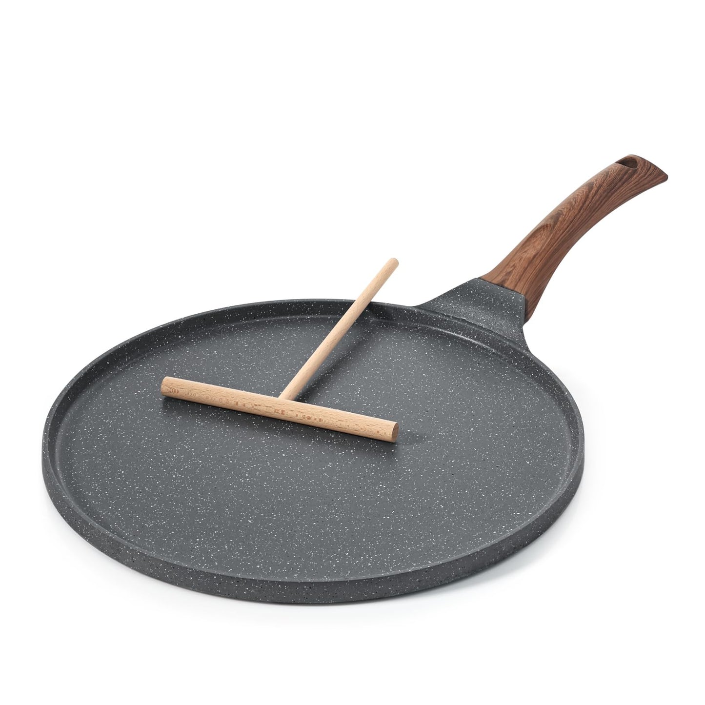 SENSARTE 10 Inch Nonstick Crepe Pan Granite Coating Pancake Pan Black
