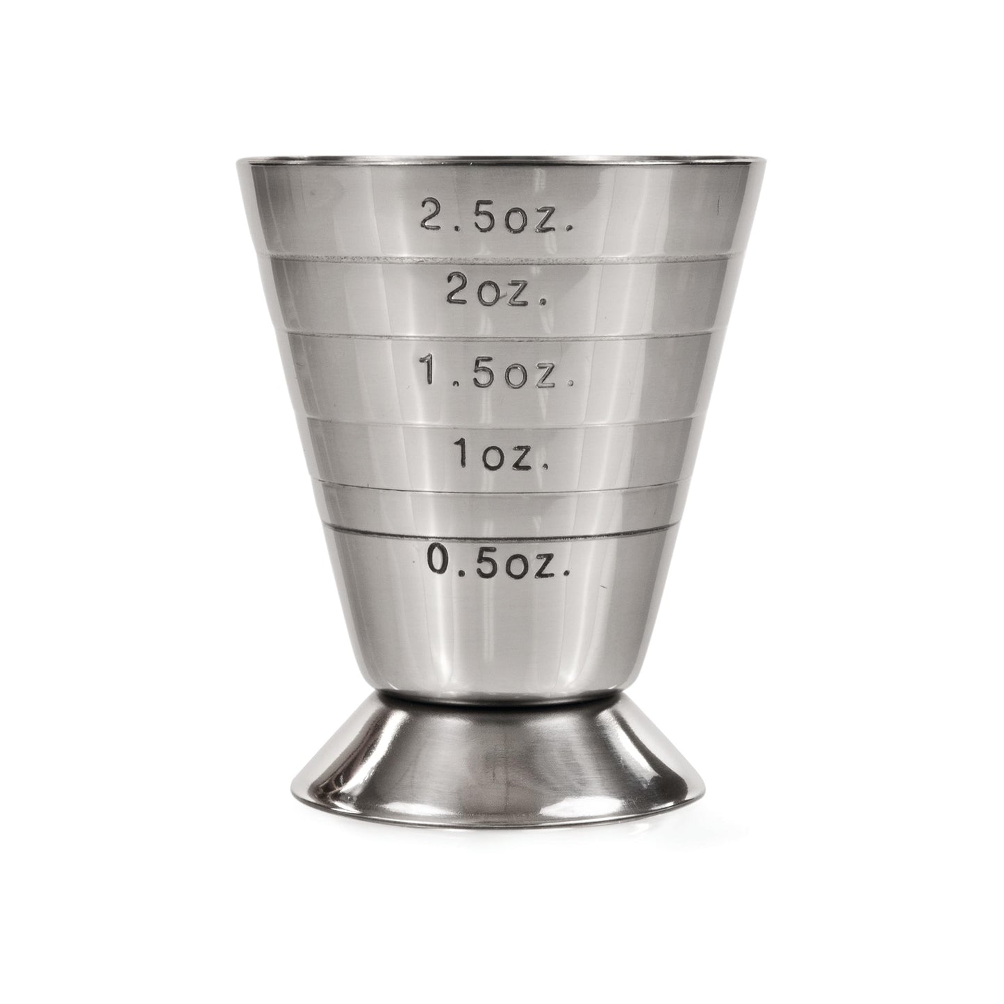 True Vista Stainless Steel Double Jigger for Bartending, Cocktail Measuring Jiggers for Margarita, Whiskey Sour, Bloody Mary, Mocktails and Other Drinks, Home Bar Accessories, 6 oz & 1 oz, Set of 1