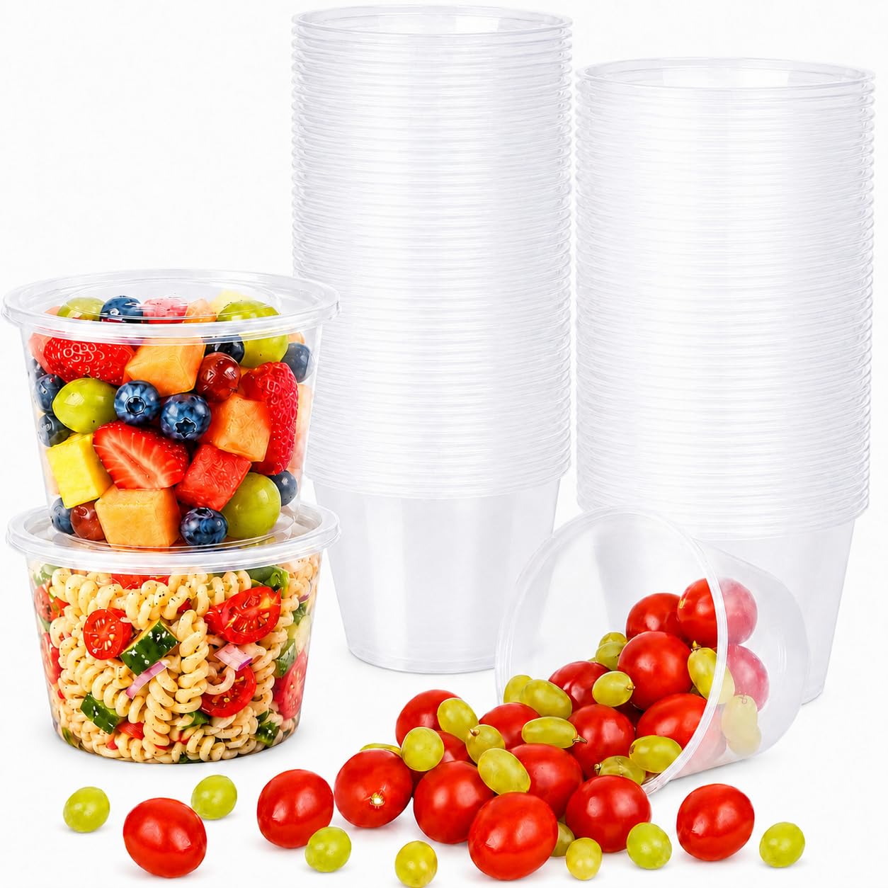 12 oz Small Meal Prep Containers with Lids, 50 Pack Food Storage Containers