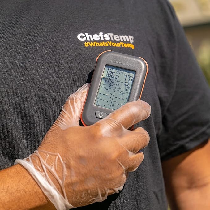 ChefsTemp Quad XPro Wireless Meat Thermometer, 1000FT Long-Range BBQ Alarm