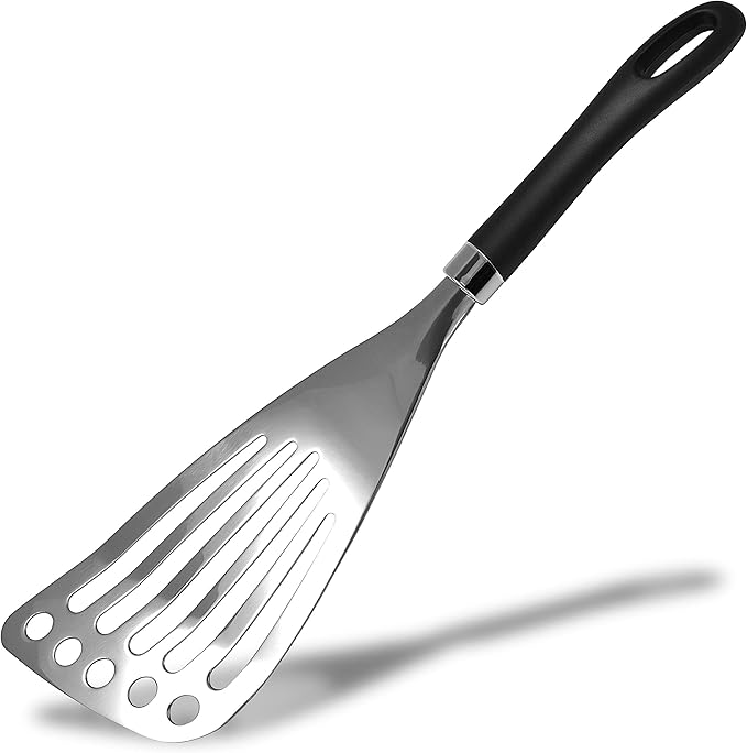 Left Handed Fish Spatula Stainless Steel Egg Flipper 12”