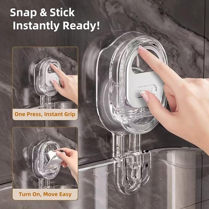 Clear Bathroom Shower Caddy, Wall Mount Storage Shelf with Suction Cups,Bathroom Storage Shelf 12.7x4.5x3.5 inchesLoad-bearing capacity: 22Ib 1piece (Gray transparent)