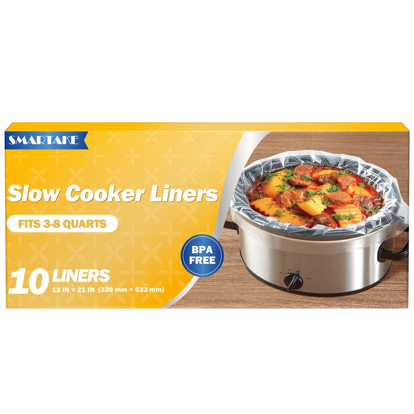 SMARTAKE Slow Cooker Liners, Large Size 14"x 22" 15 Liners