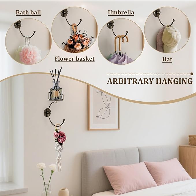 Hand Towel Holder for Bathroom with Vintage Wall Mounted Candle Holder, Rustproof Anti-Corrosion Alloy Unique Bronze Towel Hook, Sturdy Coat Hanger for Vintage Kitchen Bathroom Decor and Accessories