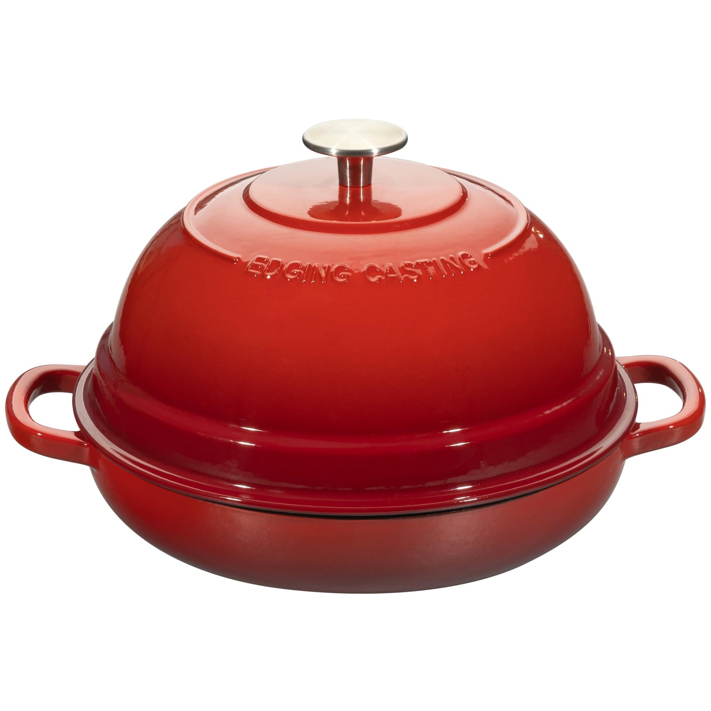 EDGING CASTING Enameled Cast Iron Dutch Oven Pot with Lid, Round Bread Oven for Homemade Sourdough Bread Baking, 6 Quart, Slateblue