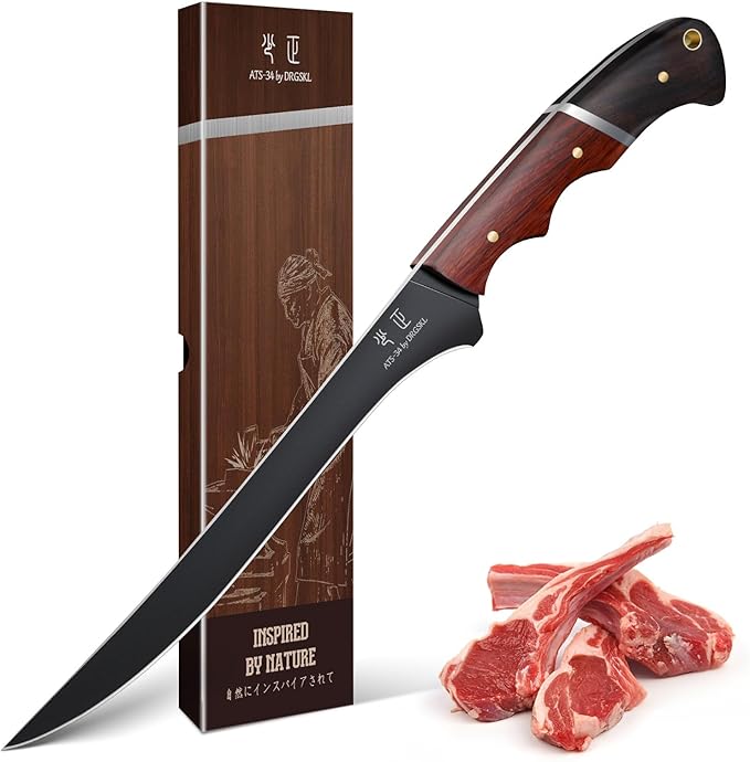 DRGSKL Boning Knife 7 inch - Brisket Trimming Knives for Meat Cutting