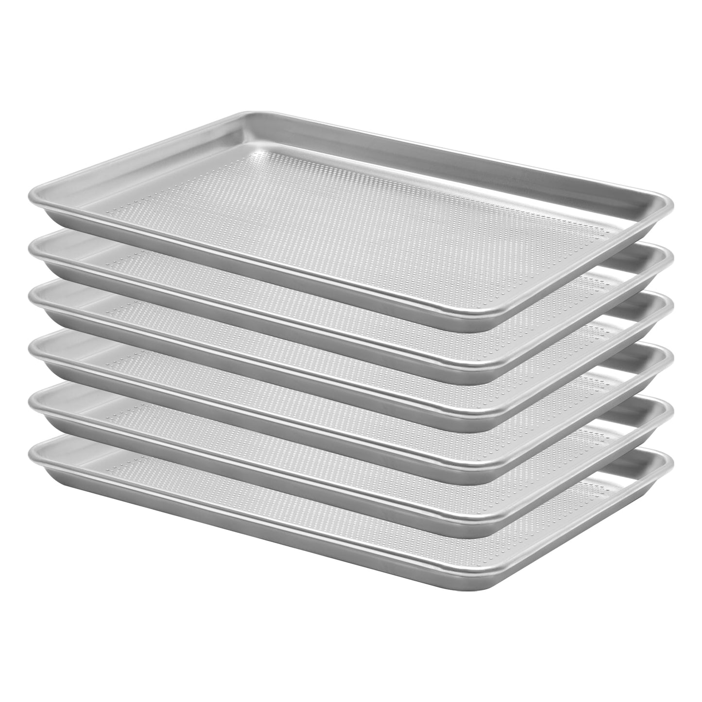 BIEAMA 6 Pack 15" x 21" Baking Sheet Pan, Aluminum Large Size Cookie Sheets