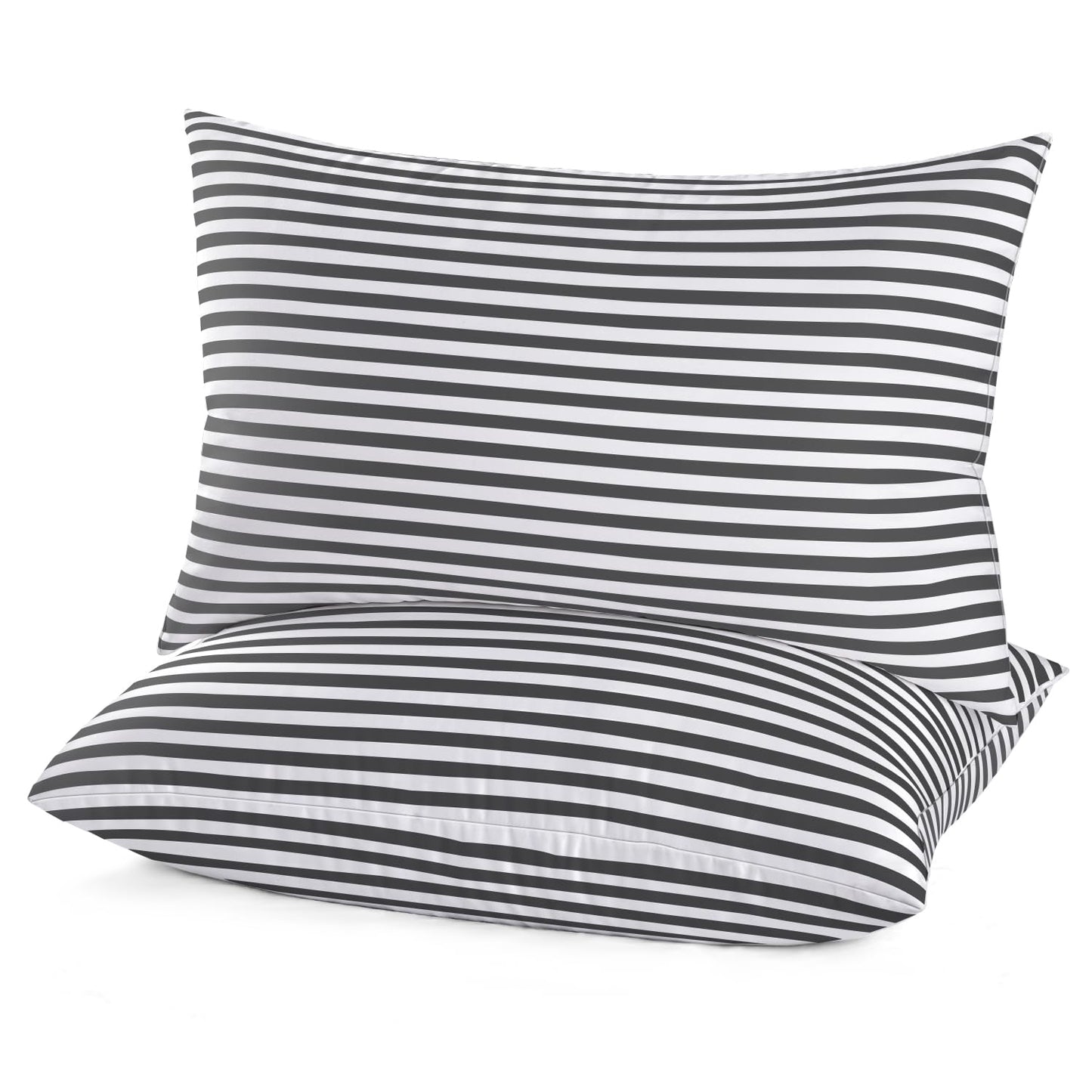 EIUE Bed Pillows for Sleeping 2 Pack Queen Size，Pillows for Side and Back Sleepers,Super Soft Down Alternative Microfiber Filled Pillows,20 x 30 Inches,Grey