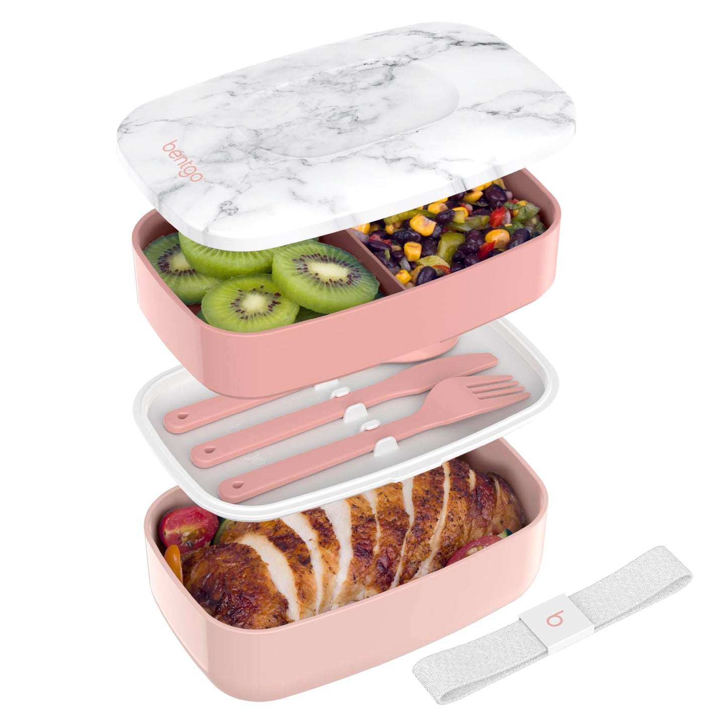Bentgo Classic Stackable 3-Compartment Adult Bento-Style Lunch Box