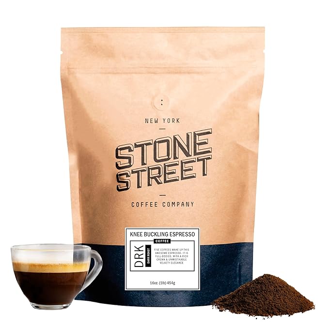 Stone Street Knee Buckling Espresso Ground Coffee, Dark Roast, 2 Lb