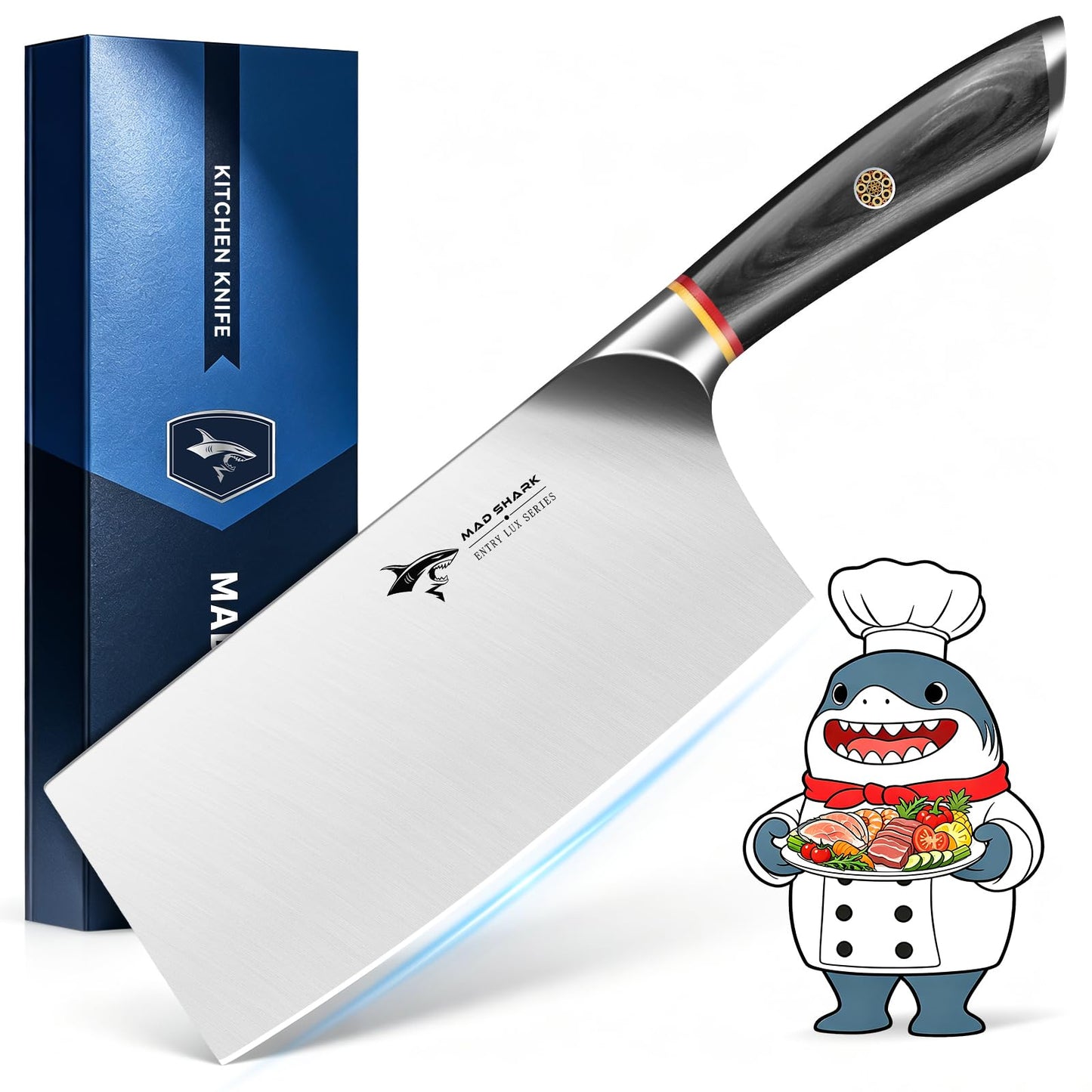 MAD SHARK 7 inch Kitchen Knife with German Military Grade Composite Steel
