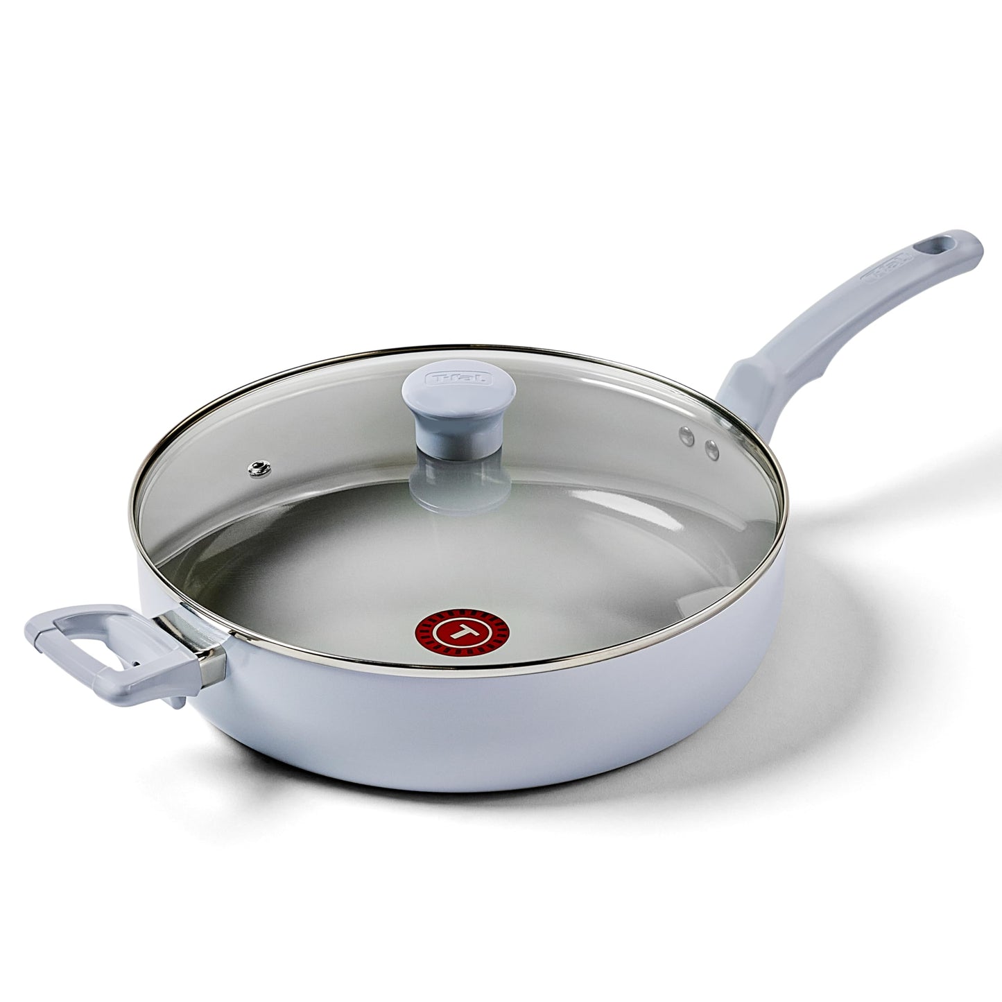 T-Fal Revive Ceramic Nonstick Sauté Pan with Lid, 6 Qt Forged Skillet